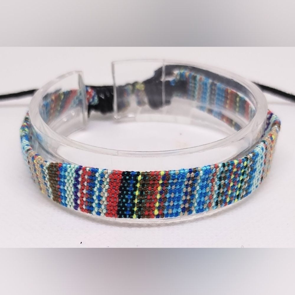 Men's bracelet striped‎ punk new e49